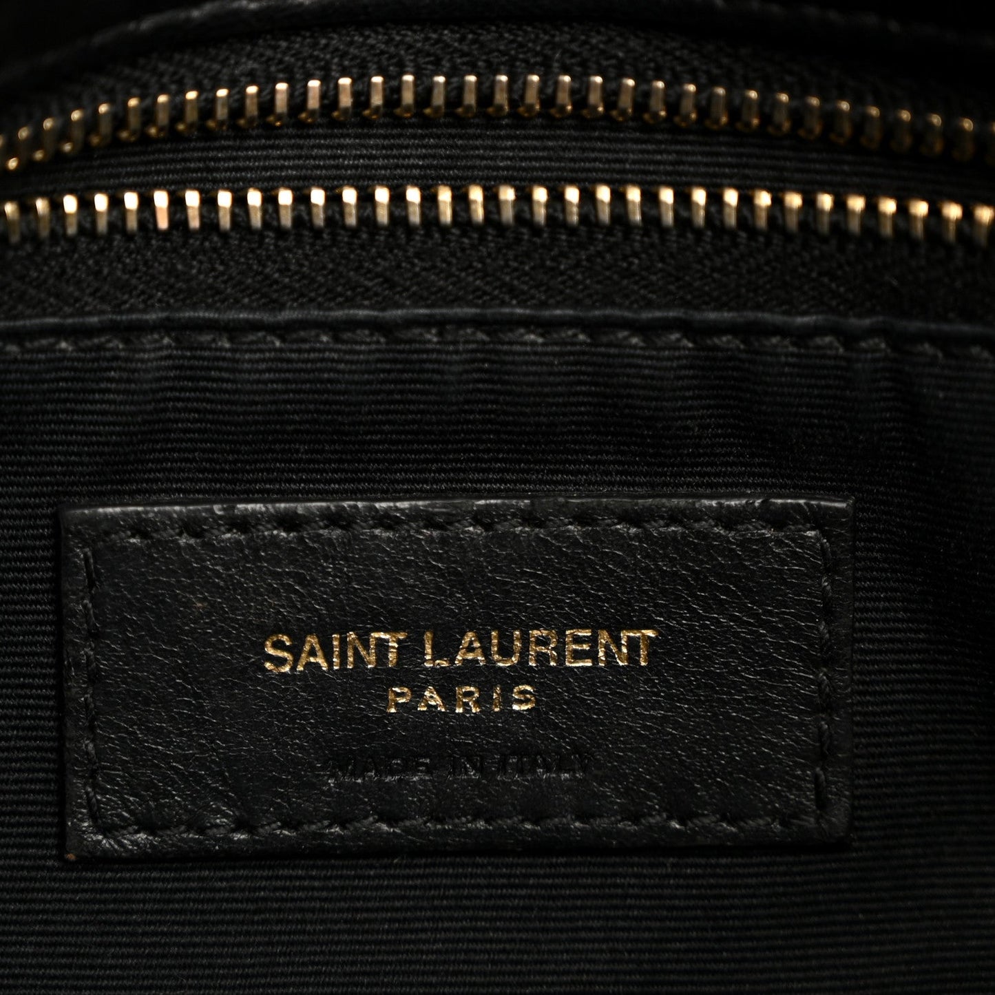Lambskin Quilted Small Loulou Puffer Monogram Chain Satchel Black
