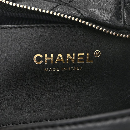 Lambskin Quilted Mini Bow Bag Black