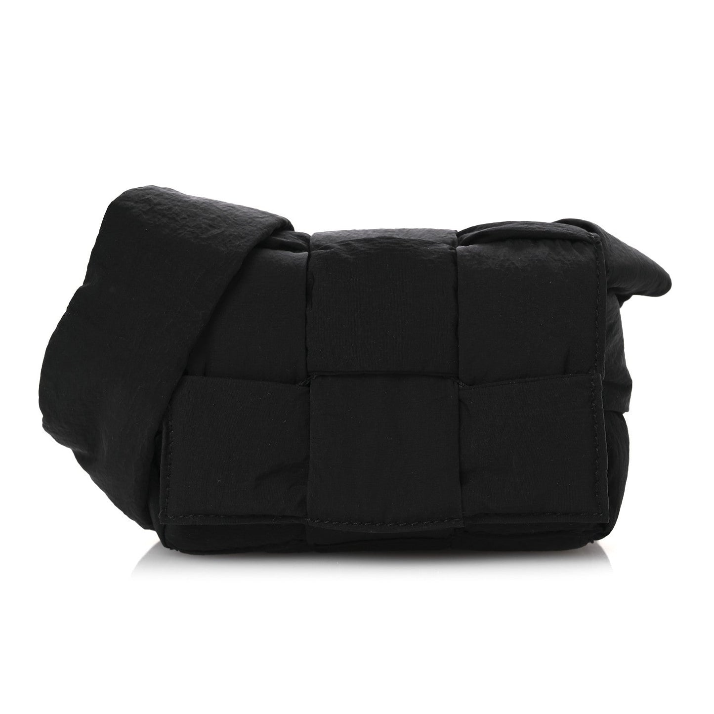 Nylon Intrecciato Padded Tech Candy Cassette Bag Black