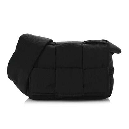 Nylon Intrecciato Padded Tech Candy Cassette Bag Black