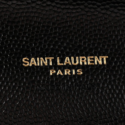 Grain De Poudre Matelasse Chevron Monogram Envelope Clutch Black