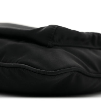 Tessuto Nylon Saffiano Flat Messenger Bag Black