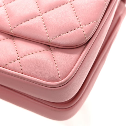 Lambskin Quilted Small Citizen Chic Flap Pink