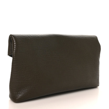 Grained Lambskin Large Cassandre Envelope Pouch Light Musk