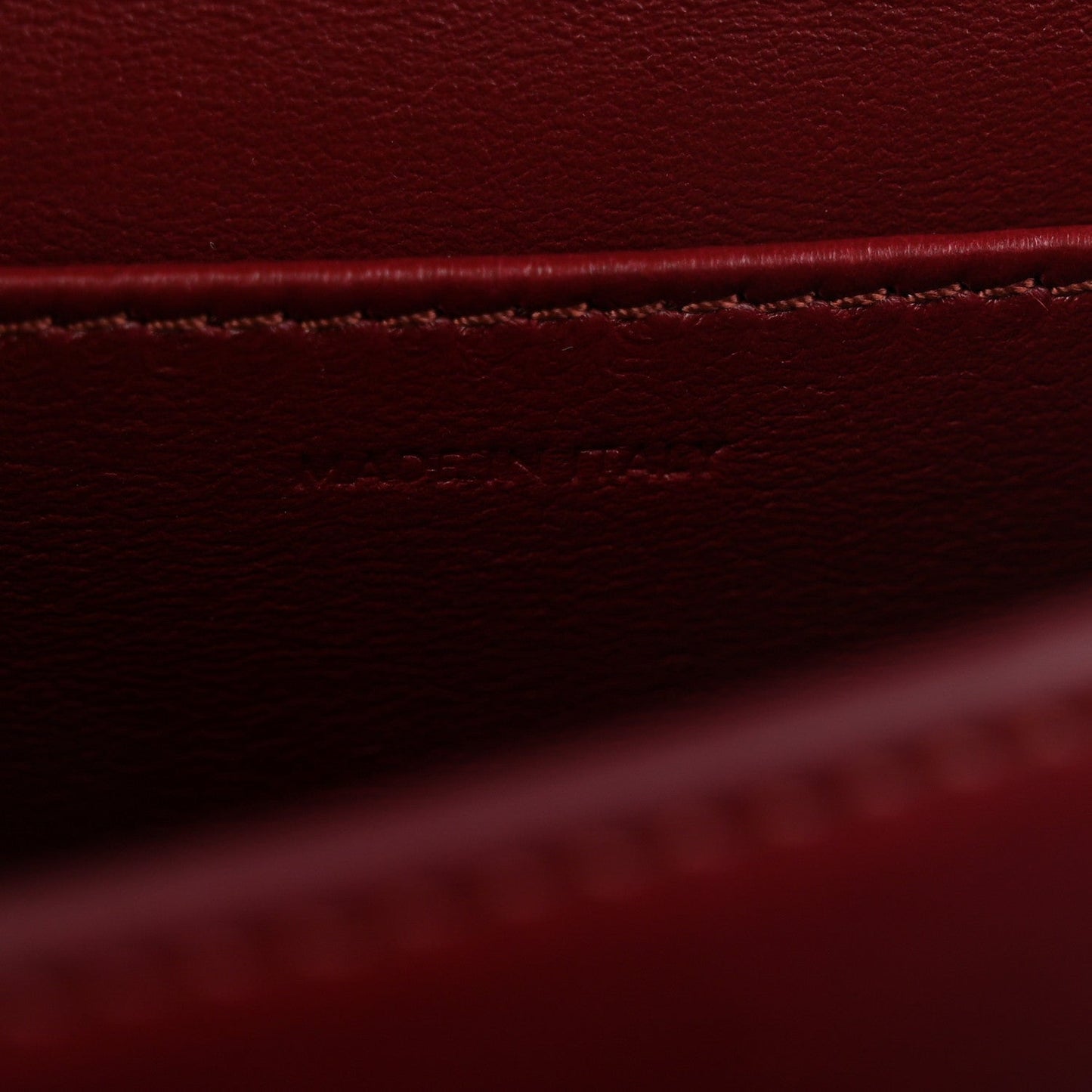 Liege Calfskin Teen Classic Box Flap Bag Burgundy