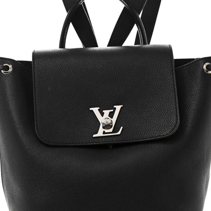 Calfskin Lockme Backpack Black