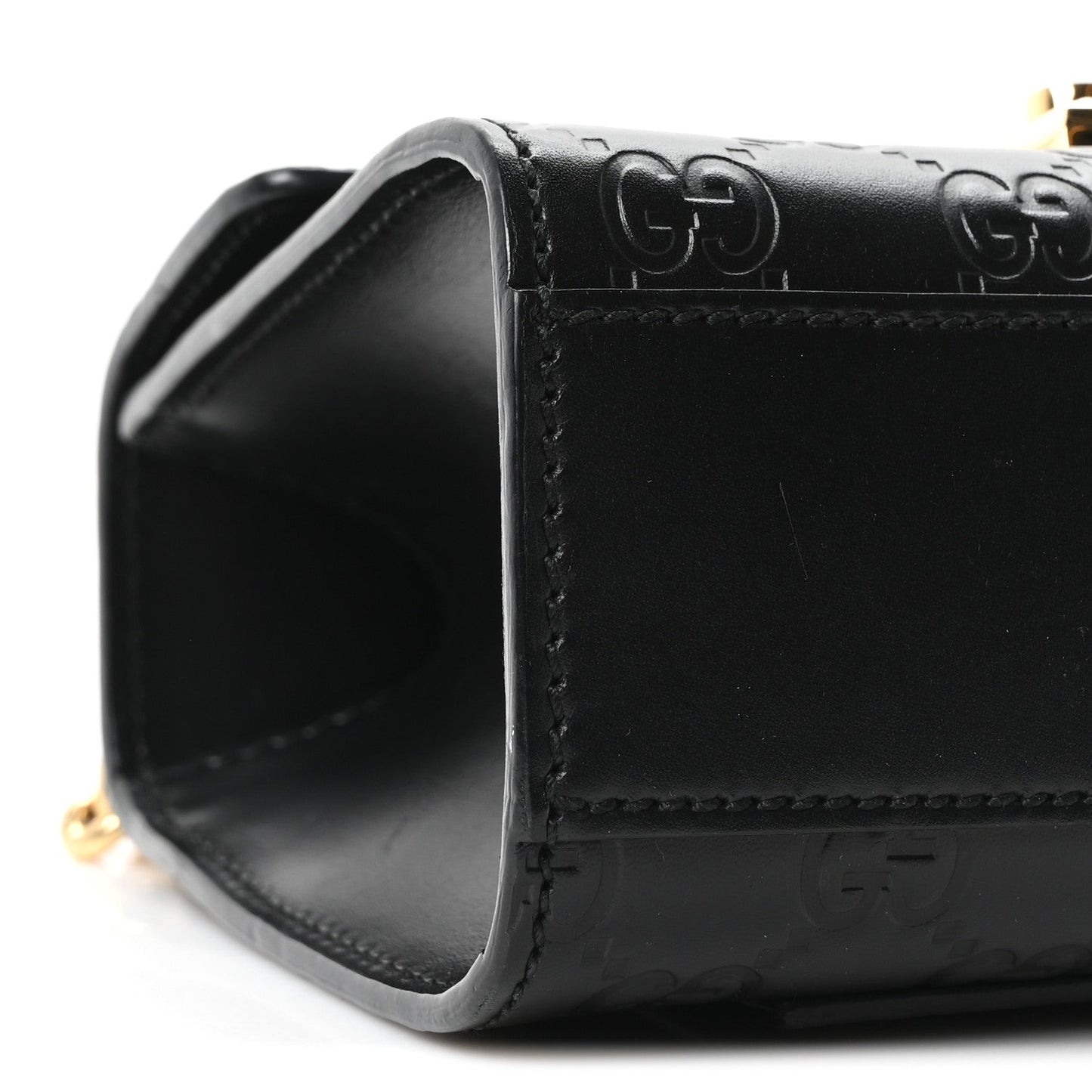 Guccissima Small Padlock Shoulder Bag Black