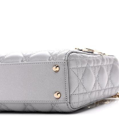 Lambskin Cannage Mini Lady Dior Grey