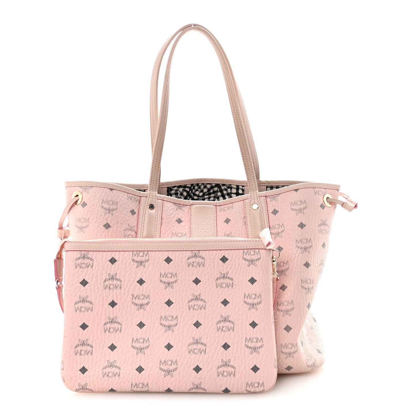 Visetos Medium Liz Reversible Shopper Tote Powder Pink