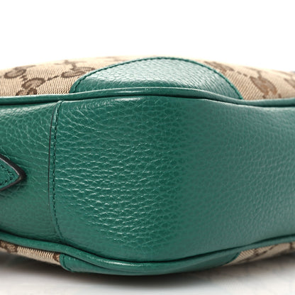 Monogram Dollar Calfskin Mini Bree Messenger Bag Beige Ebony Emerald