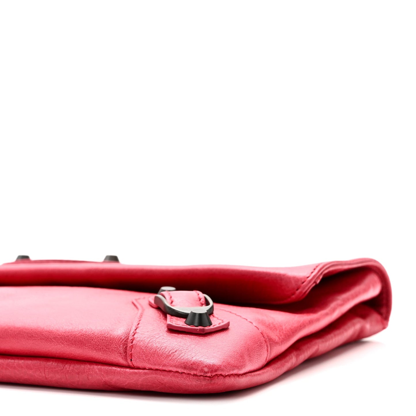 Agneau Classic Hardware Envelope Clutch Rose Thulian