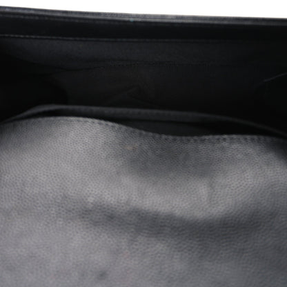 Caviar Quilted Small Boy Flap Black