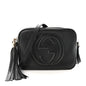 Pebbled Calfskin Small Soho Disco Bag Black