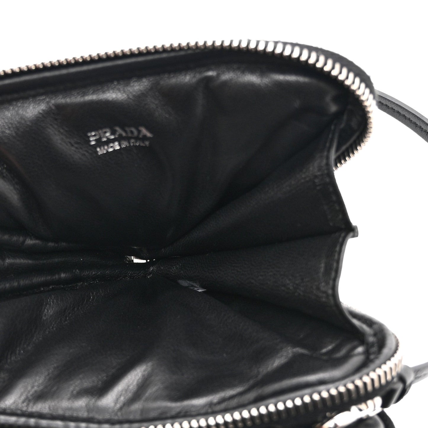 Nappa Soft Padded Mini Triangle Crossbody Pouch Black