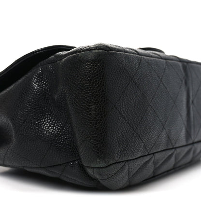 Caviar Quilted Jumbo Single Flap Black