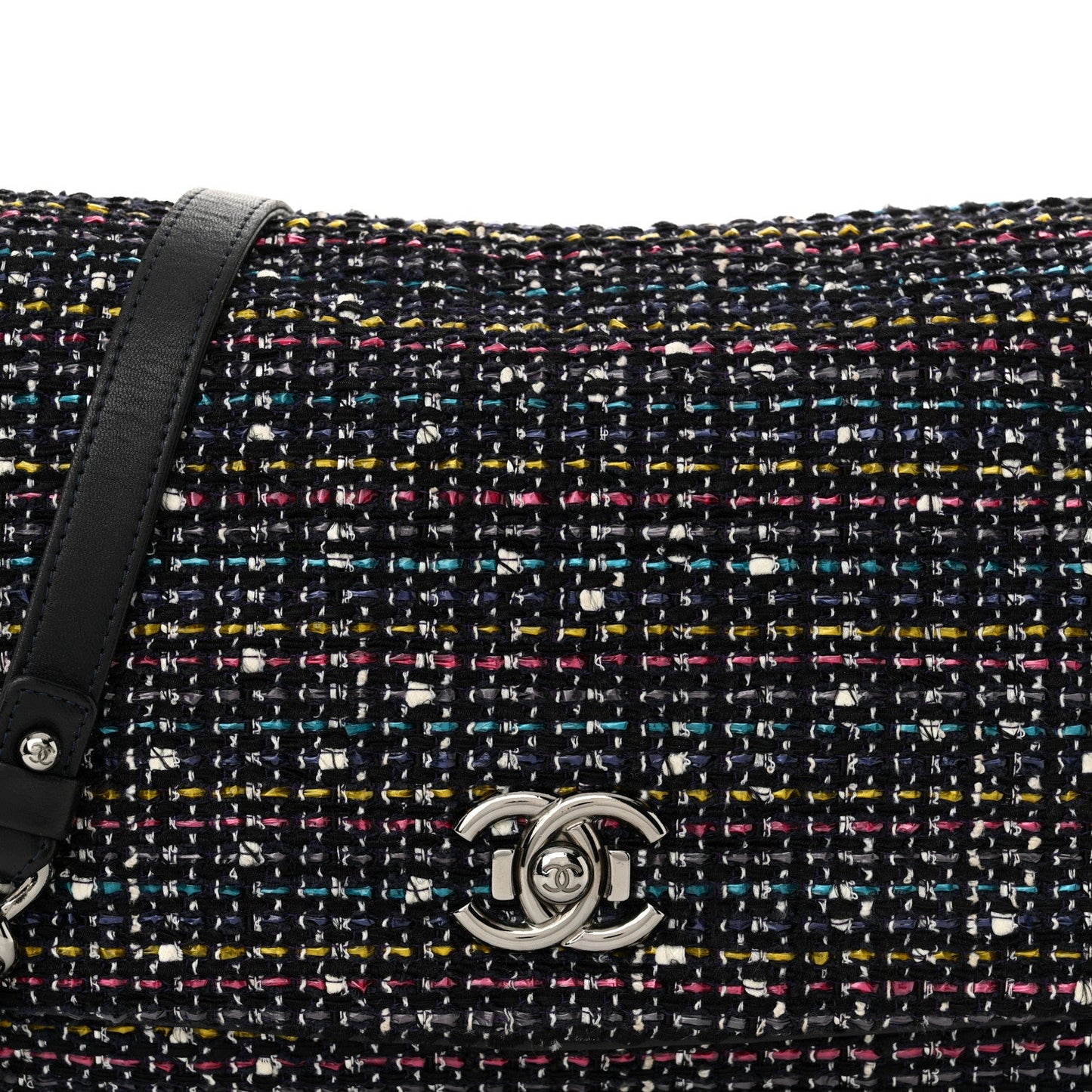Tweed Small Messenger Flap Navy