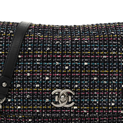 Tweed Small Messenger Flap Navy