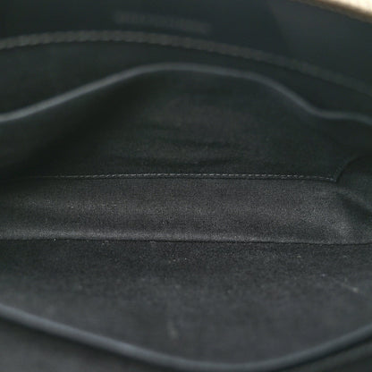 Cotton Canvas Pochette Crossbody Bag Black