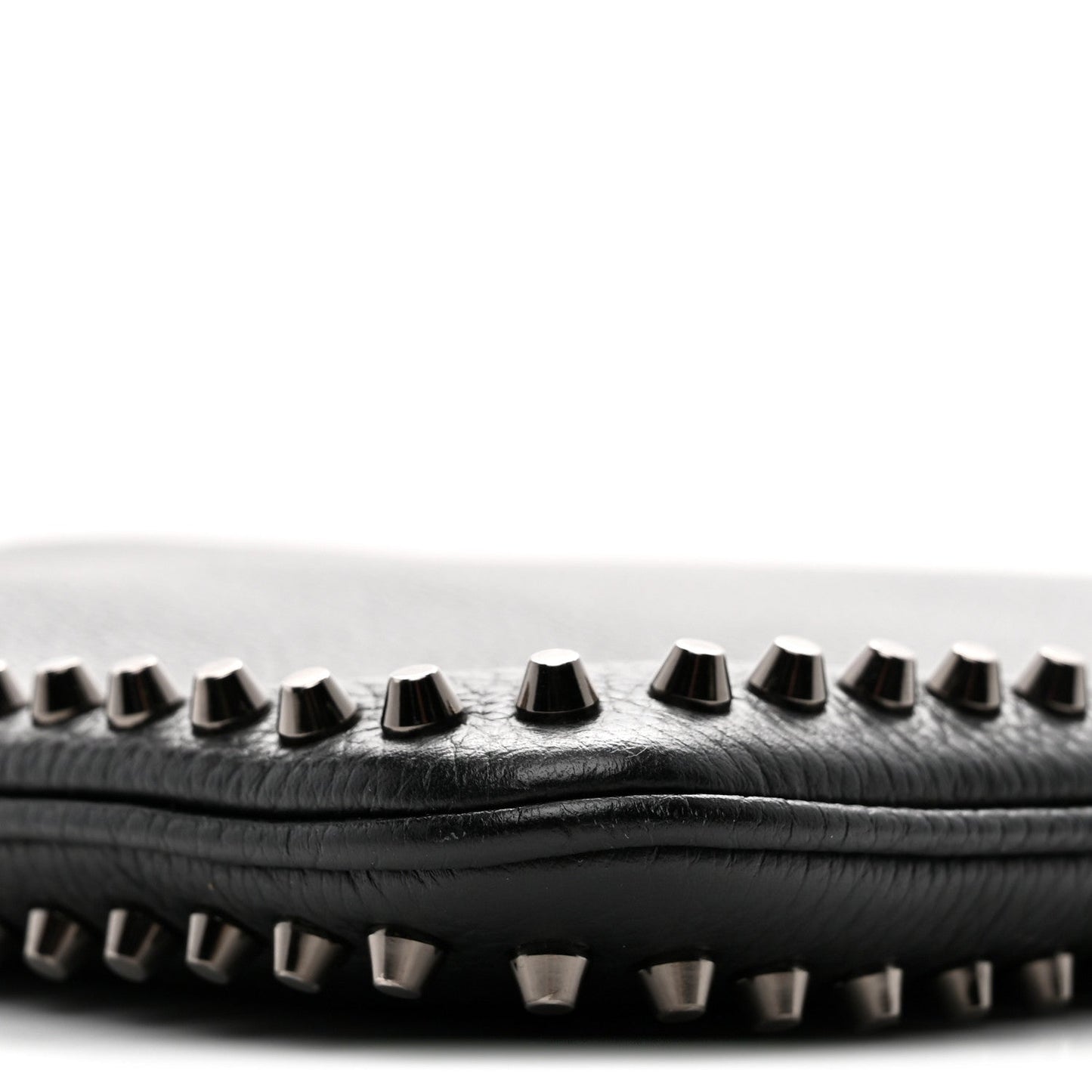 Calfskin Studded Loubiposh Clutch Black