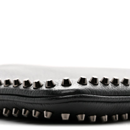 Calfskin Studded Loubiposh Clutch Black