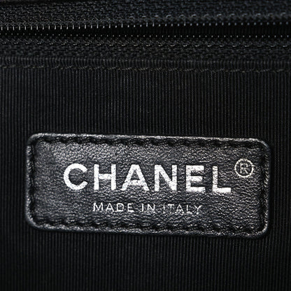 Lambskin Quilted Large Boy Flap Black