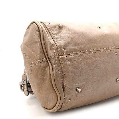 Calfskin Medium Paddington Satchel Beige