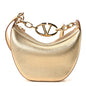 Metallic Nappa Mini Vlogo Moon Hobo Bag Gold