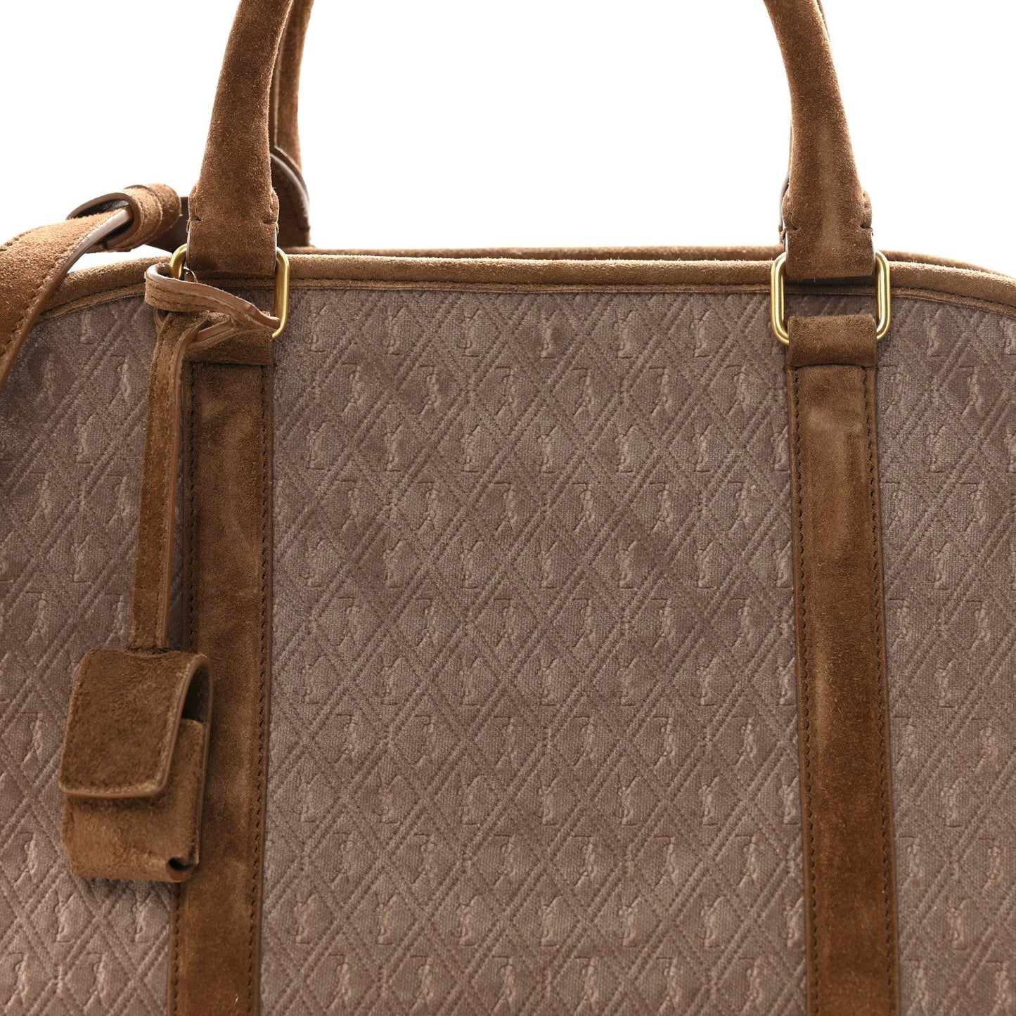 Velvet Suede Le Monogramme Duffle Red Cigar