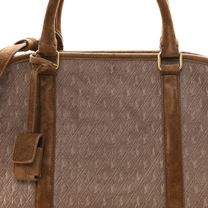 Velvet Suede Le Monogramme Duffle Red Cigar