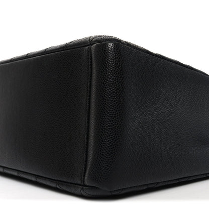 Caviar Quilted Grand Shopping Tote GST Black