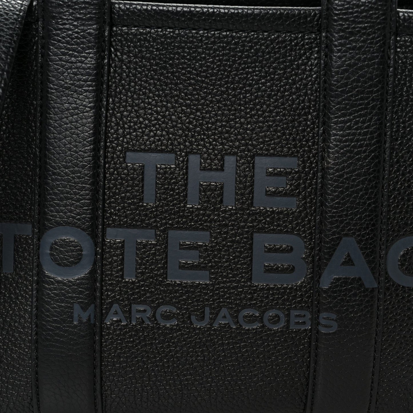 Grained Calfskin Small The Tote Bag Black