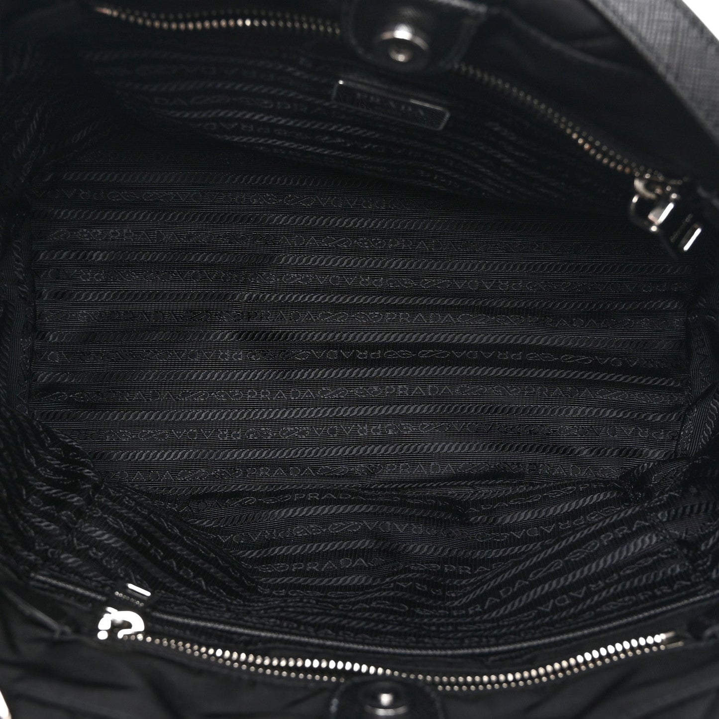 Nylon Tessuto Impuntu Quilted Tote Black