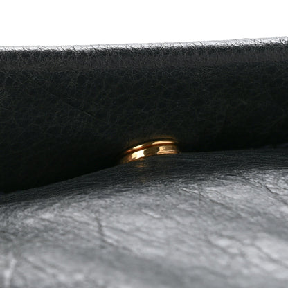 Agneau Giant 12 Rose Gold Hardware Envelope Clutch Anthracite