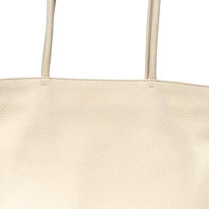 Grained Calfskin Medium Portfolio Tote Ivory