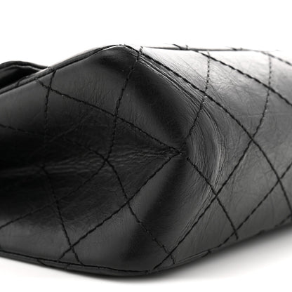 Aged Calfskin Quilted 2.55 Reissue 226 Flap Black