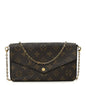 Monogram Pochette Felicie Chain Wallet Fuchsia
