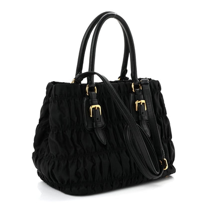 Tessuto Nylon Gaufre Tote Black
