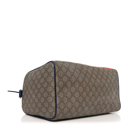 GG Plus Monogram Medium Boston USA Flag Unicef Duffle Blue