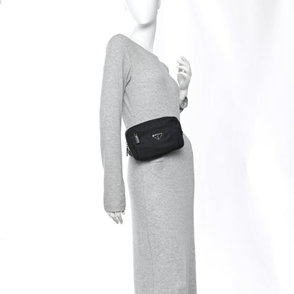 Re-Nylon Saffiano Belt Bag Black