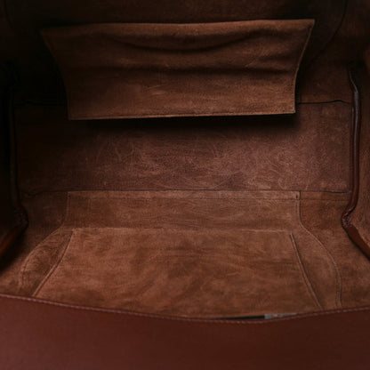 Supple Shiny Lambskin Medium Smiling New Luggage Brick