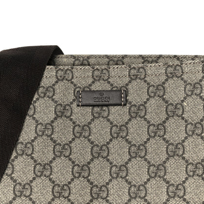 GG Supreme Monogram Medium Flat Messenger Bag Dark Brown