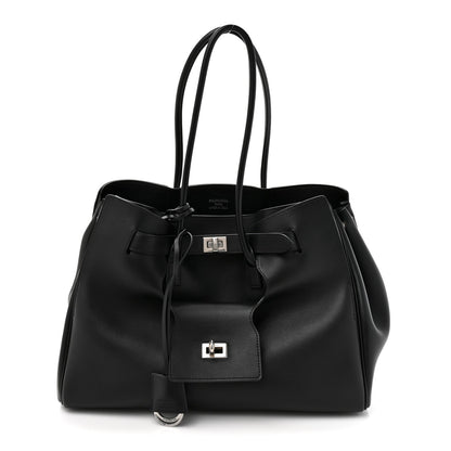 Smooth Calfskin Medium Bel Air Carry All Bag Black