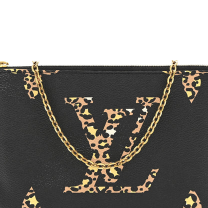 Monogram Giant Jungle Pochette Double Zip Black
