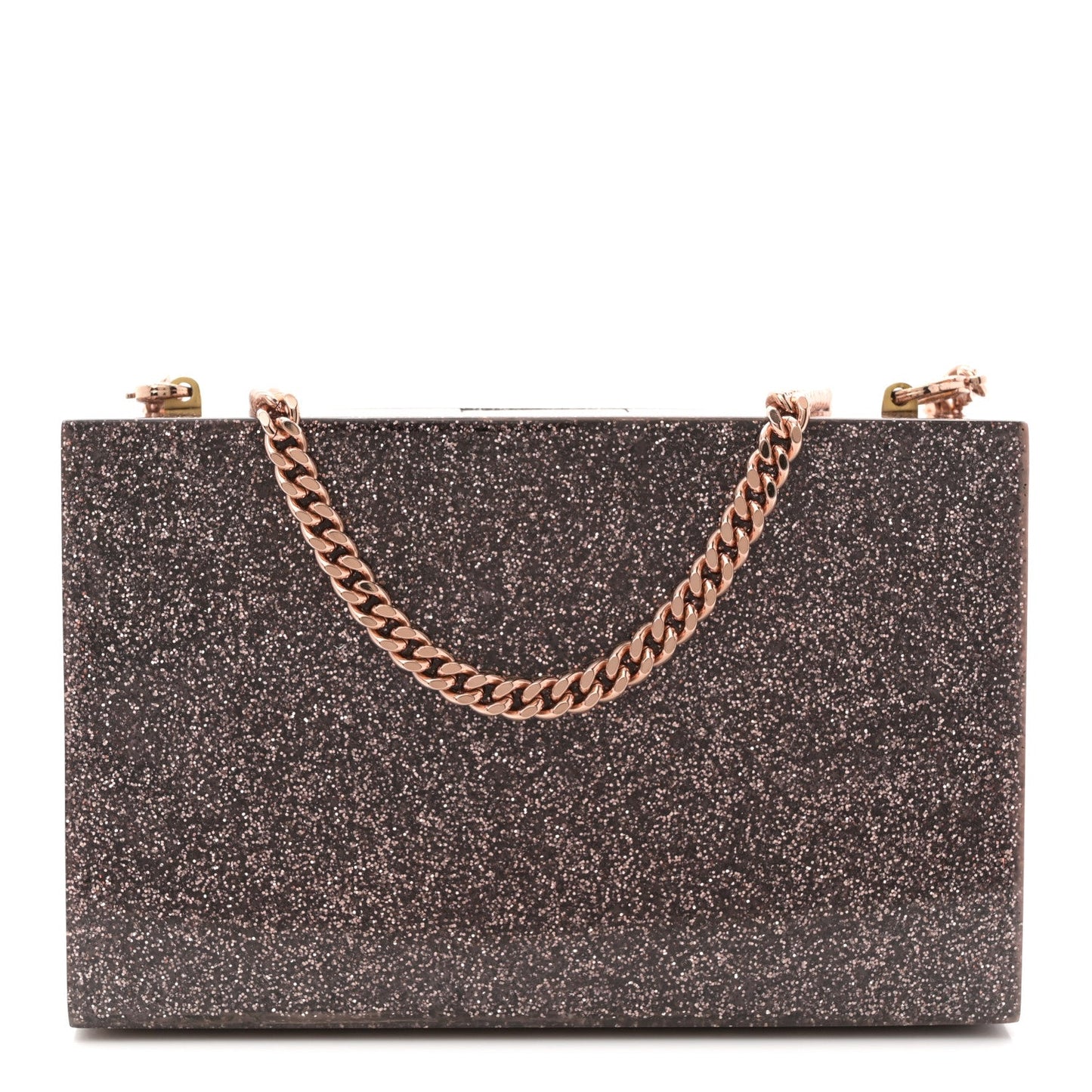Acrylic Glitter Chain Clutch Copper