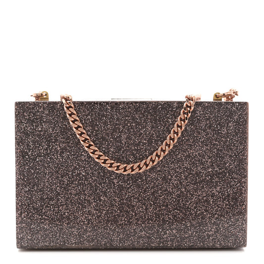 Acrylic Glitter Chain Clutch Copper