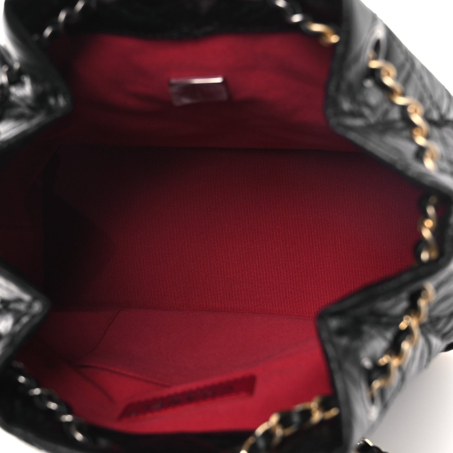 Aged Calfskin Quilted Small Gabrielle Backpack Black