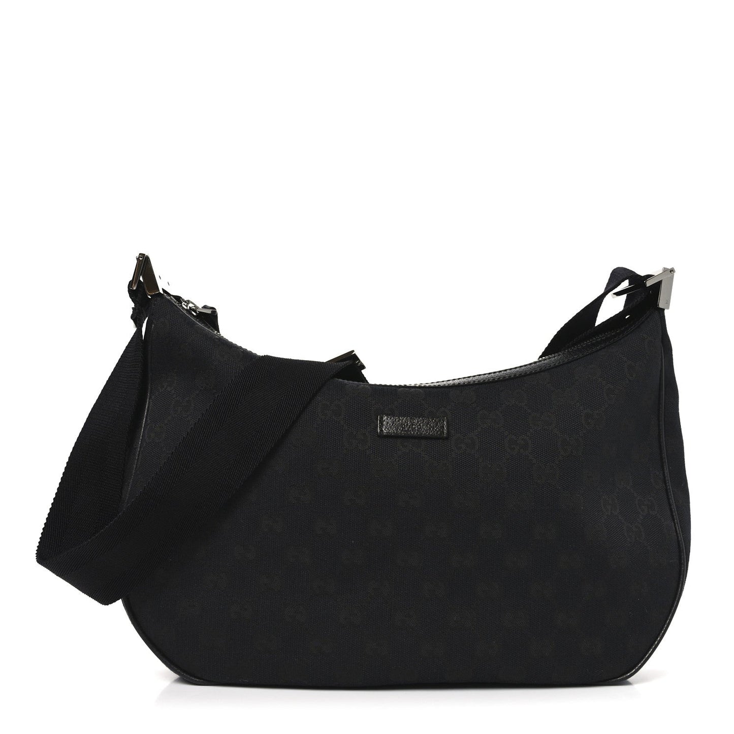 Monogram Medium Half Moon Hobo Black