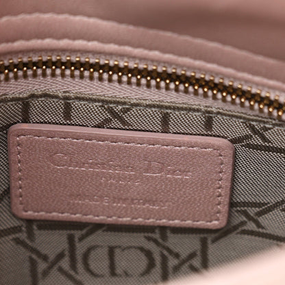 Metallic Lambskin Cannage Mini Lady Dior Lotus