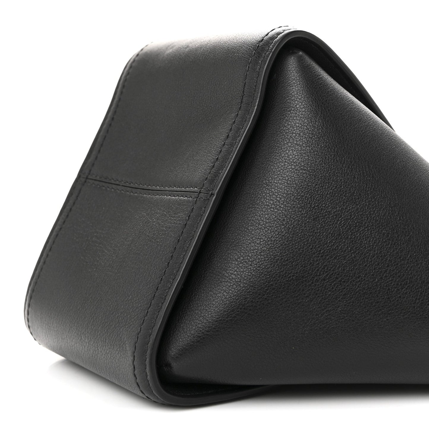 Silky Calfskin Mini Rider's Top Handle Bag Black