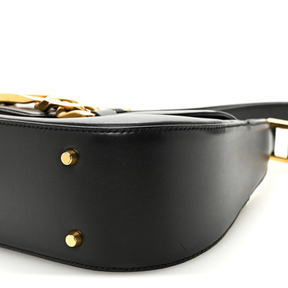 Smooth Calfskin Vlogo Chain Shoulder Bag Black